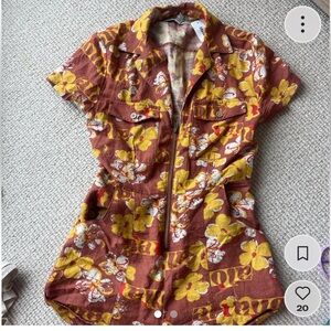 Urban outfitters Hawaiian themed romper NWT